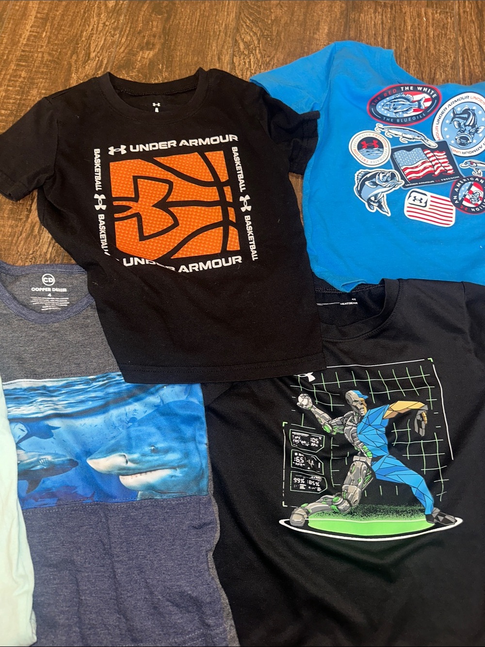 Boys 4T Shirt Bundle | Adidas Under Armour Graphic Tees, tanks & Hoodie Lot - Picture 4 of 7